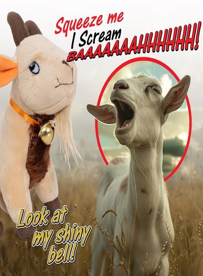 Twiddler Toys Screaming Goat Toy - 11” Plush Desk Toy Makes Hilarious Screaming Sound - Funny Gag Gift for Friends and Coworkers - Image 2